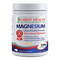 Cabot Health Magnesium Ultra Potent 200gm Citrus