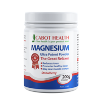 Cabot Health Magnesium Ultra Potent 200gm Strawberry