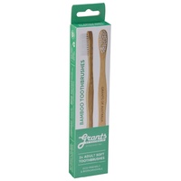 GRA Bamboo Toothbrush Twin Pk Adult Soft
