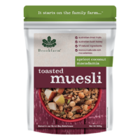 Brookfarm Toasted Macadamia Muesli Apricot 500gm