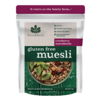 Brookfarm GF Macadamia Muesli Cranberry 1kg