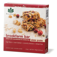 Brookfarm Toasted Macadamia & Cranberry Bars 35gm x 4