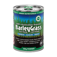 Green Nutritionals Aust 100% Org Barleygrass 600g