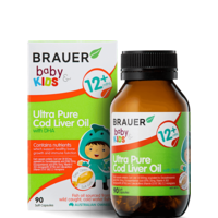 BNM Baby & Kids Ultra Pure Cod Liver Oil with DHA 90 Soft Gels