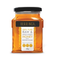 Berringa Pure Australian Raw & Unfiltered Honey with Honeycomb 550g