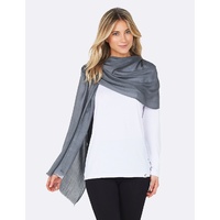 Boody Fringed Hem Scarf Smoke OS