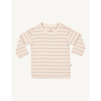Boody Baby Long Sleeve Top (Stripe) Chalk/Rose Stripe 12-18