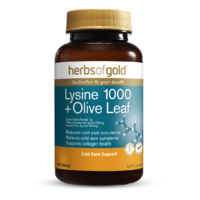 Herbs of Gold - Lysine 1000 + Olive Leaf 100 Tablets