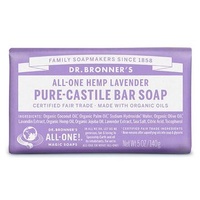 Dr Bronner's Castile Bar Soaps 140gm Lavender
