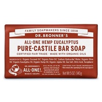 Dr Bronner's Castile Bar Soaps 140gm Eucalyptus