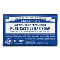 Dr Bronner's Castile Bar Soaps 140gm Peppermint