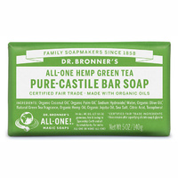 Dr Bronner's Castile Bar Soaps 140gm Green Tea