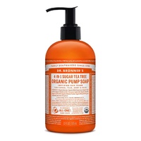 Dr Bronner's Hand & Body Pump Soap Tea Tree 355ml