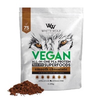 White Wolf Nutrition Vegan Superfood Protein Blend 2.25kg 75 Serves Smooth Chocolate