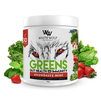 White Wolf Strawb Mint Immunity+ Greens Super Blend 30 Serves 150g