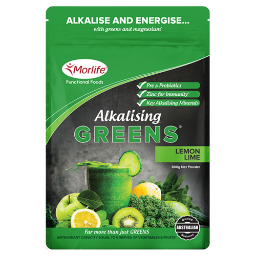 Morlife Alka Greens Lemon Lime 300g
