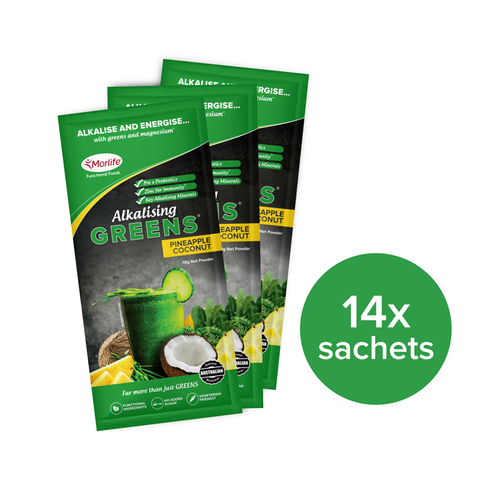 Morlife Alkalising Greens Pineapple Coconut HP 14x10G