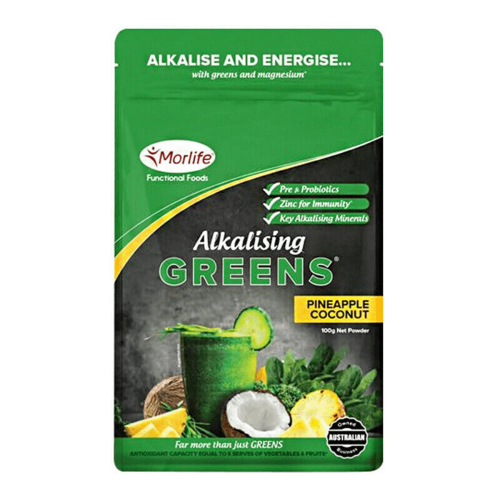 Morlife Alkalising Greens Pineapple Coconut 100G