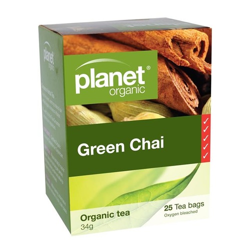Planet Organic Org Tea Bags 25s Green Chai