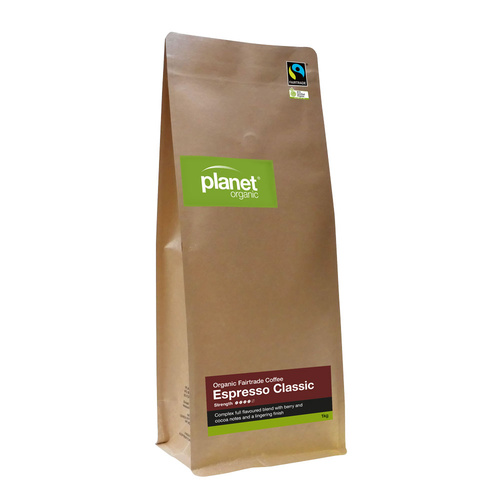 Planet Organic Espresso Classic Whole Bean 1KG