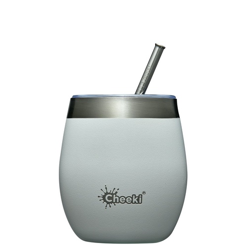 CHE Insulated Wine Tumbler with straw Spirit White 220ml