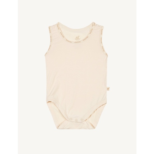 Boody Baby Sleeveless Bodysuit Chalk NB