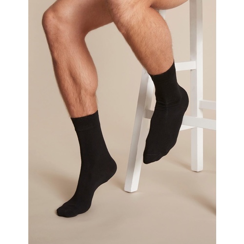 Boody Men's Business Sock Black 11-14 6Pk