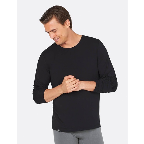 Boody Men's Long Sleeve Crew T-Shirt Black L