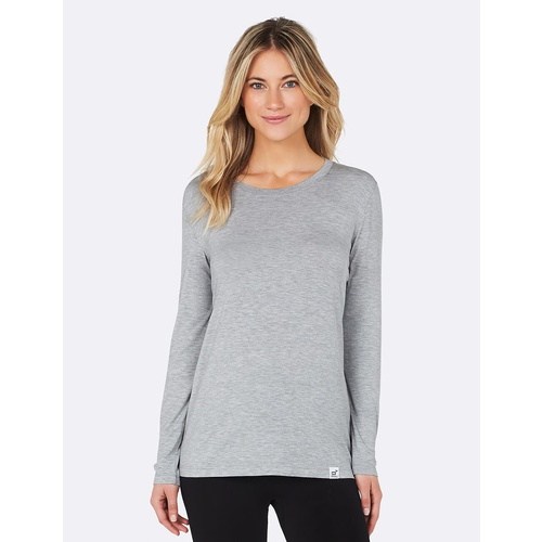 Boody Women's Long Sleeve Round Neck T-Shirt Light Grey Marl XL