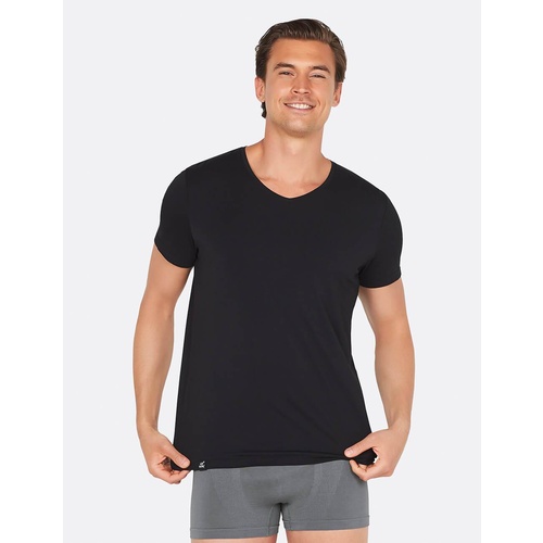 Boody Men's V-neck T-Shirt Black L