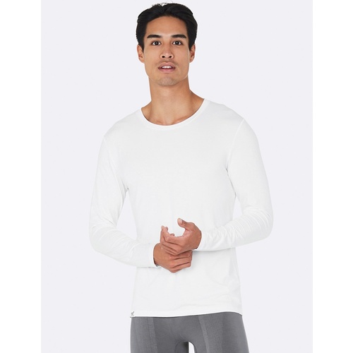 Boody Men's Long Sleeve Crew T-Shirt White S