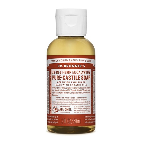 Dr Bronner's Castile Liquid Soap 59ml Eucalyptus