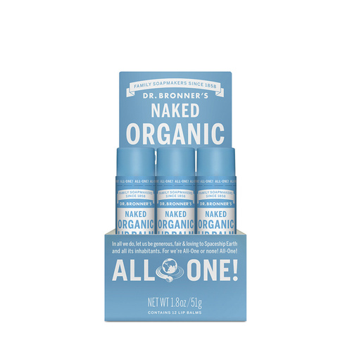 Dr Bronner's Lip Balms 4gm x 12 Naked