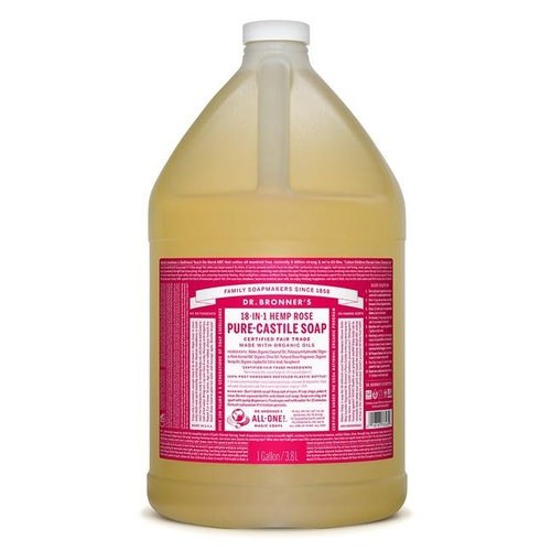 Dr Bronner's Pure-Castile Liquid Soap Rose 3.78ltr