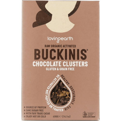 Loving Earth Buckinis Chocolate Clusters 400gm