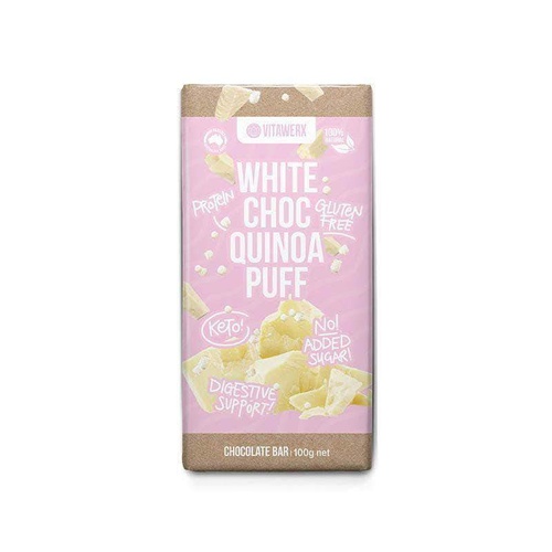 Vitawerx White Choc Quinoa Puff Bars 100g